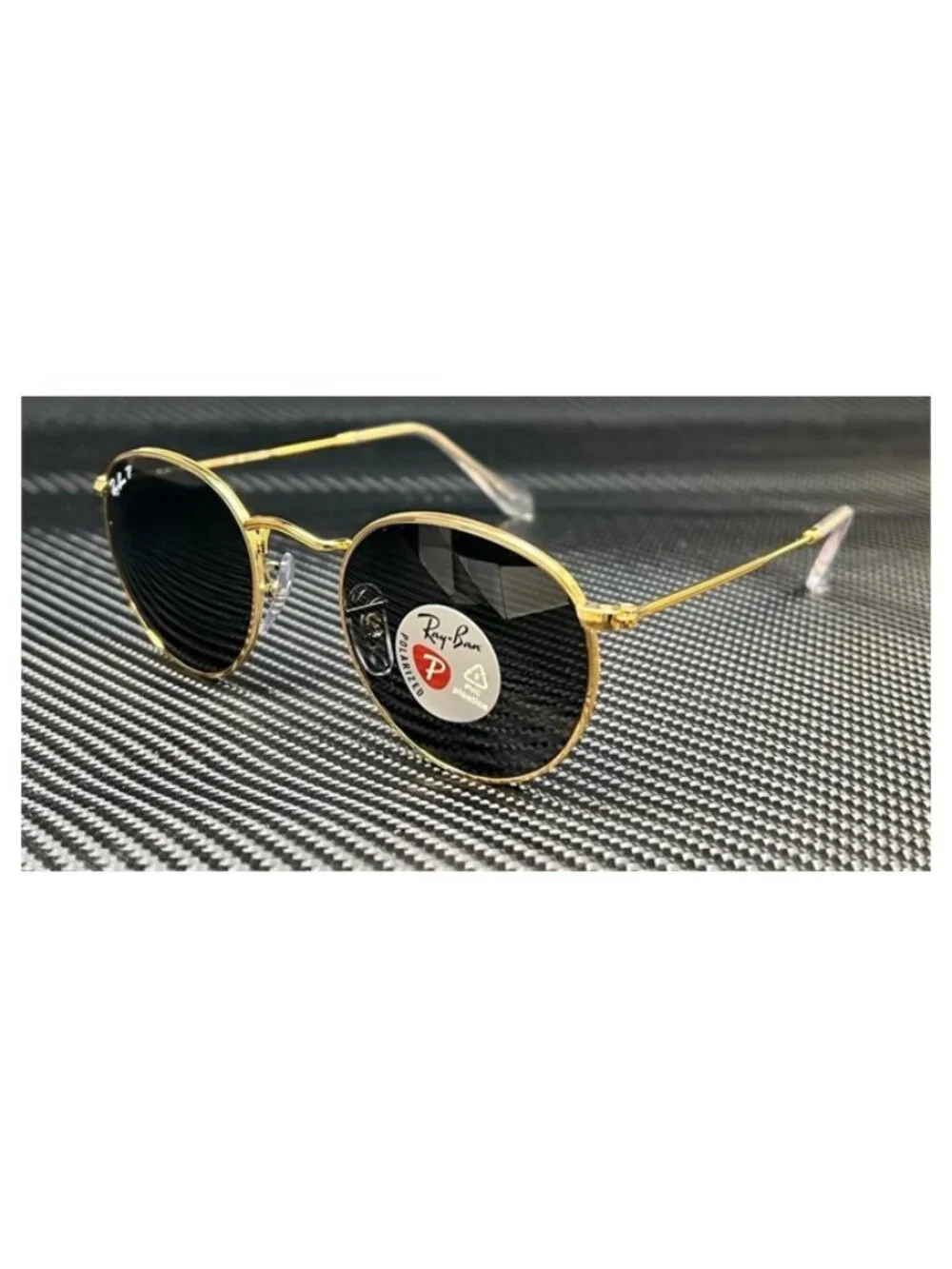 New Ray Ban Men  Gold Sunglasses  53- 21- 145